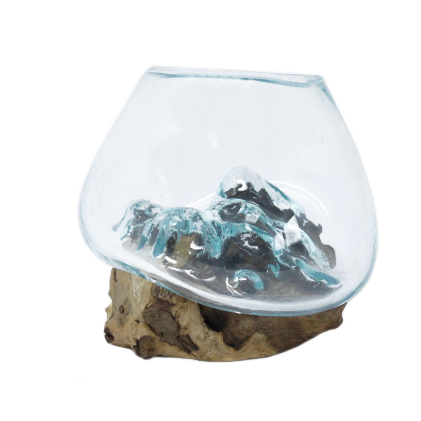 Artisan Molten Glass & Reclaimed Root Small Bowl