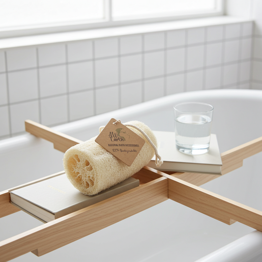 Natural Loofah Scrub on Rope