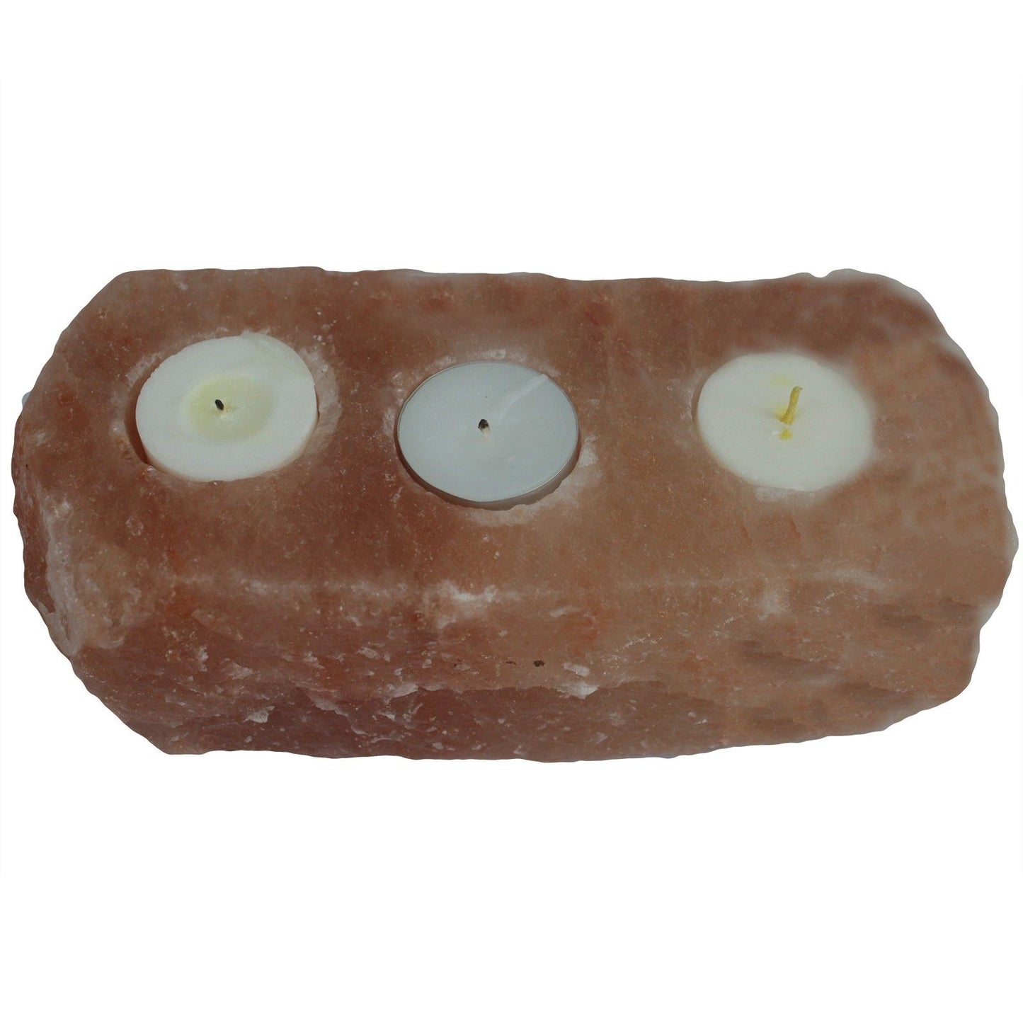 Raw Himalayan Salt Triple Candle Holder