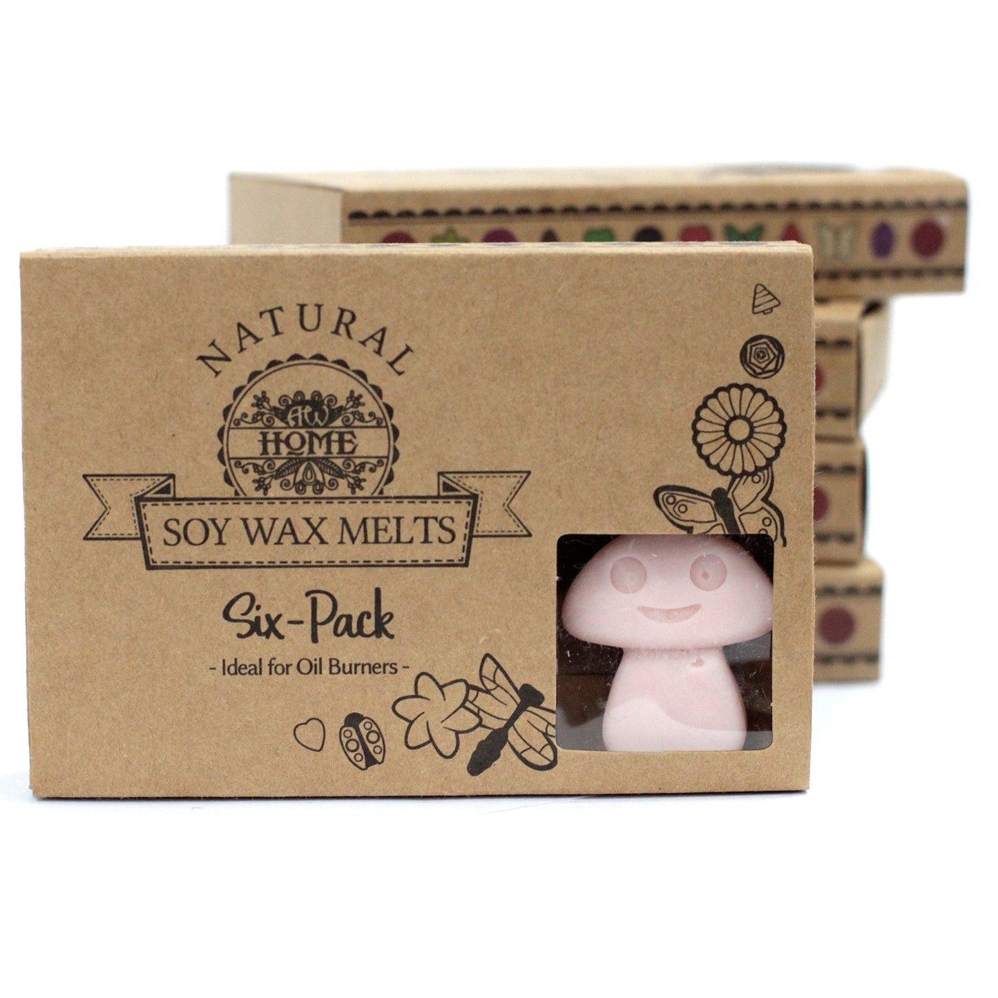 Dark Sandalwood soy wax melts in rustic packaging, Glan & Hearth home fragrance.