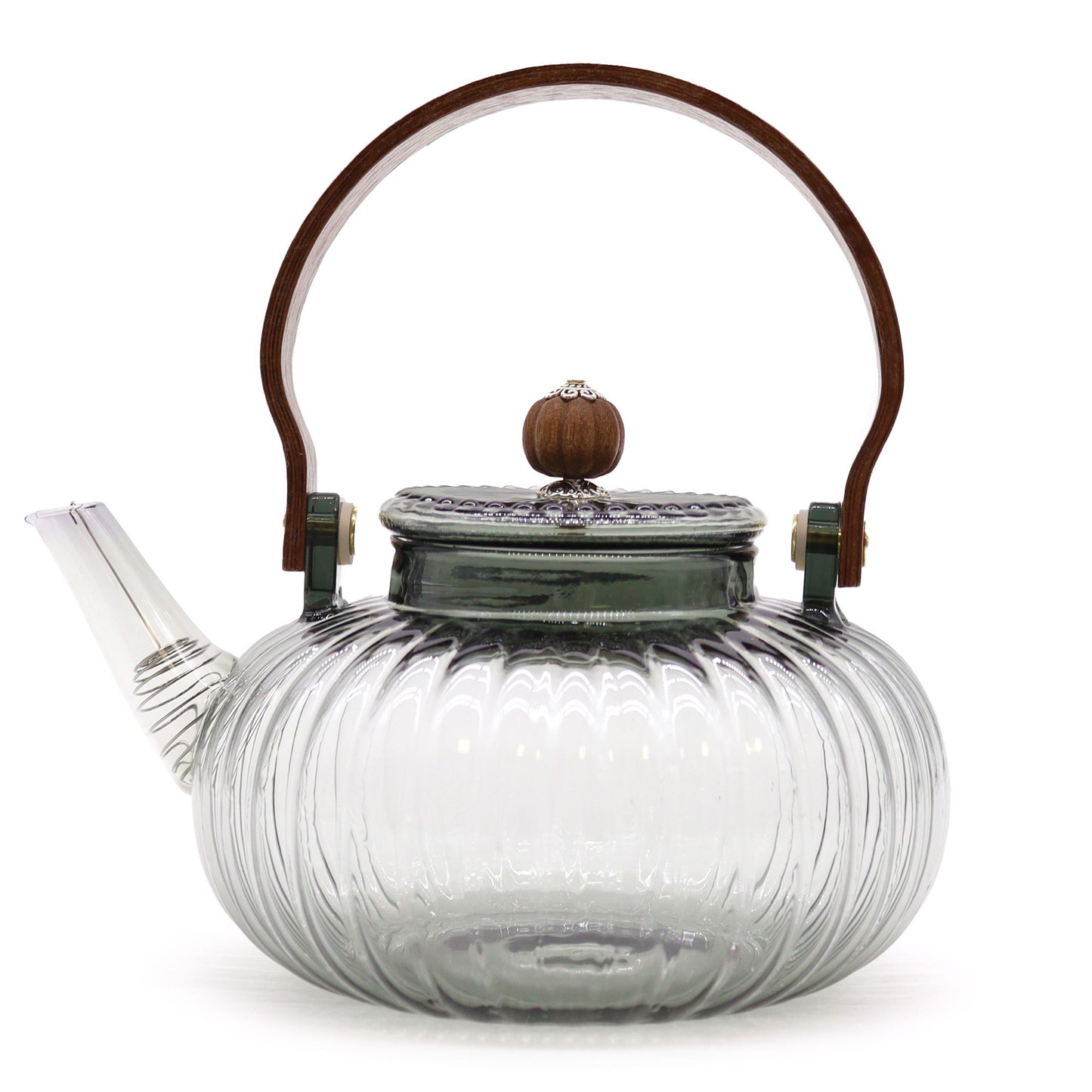 Charcoal Ribbed Botanical Teapot 950ml