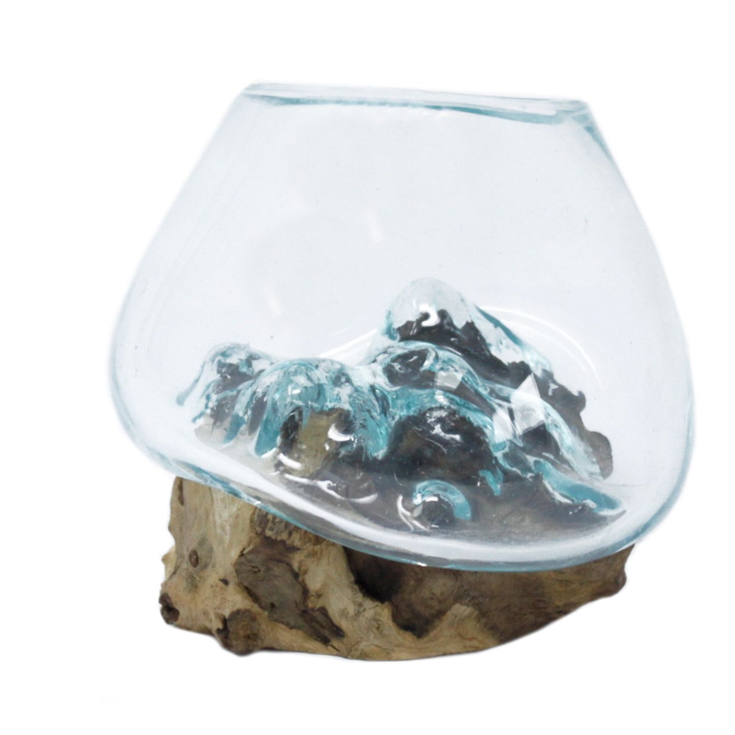 Artisan Molten Glass & Reclaimed Root Small Bowl