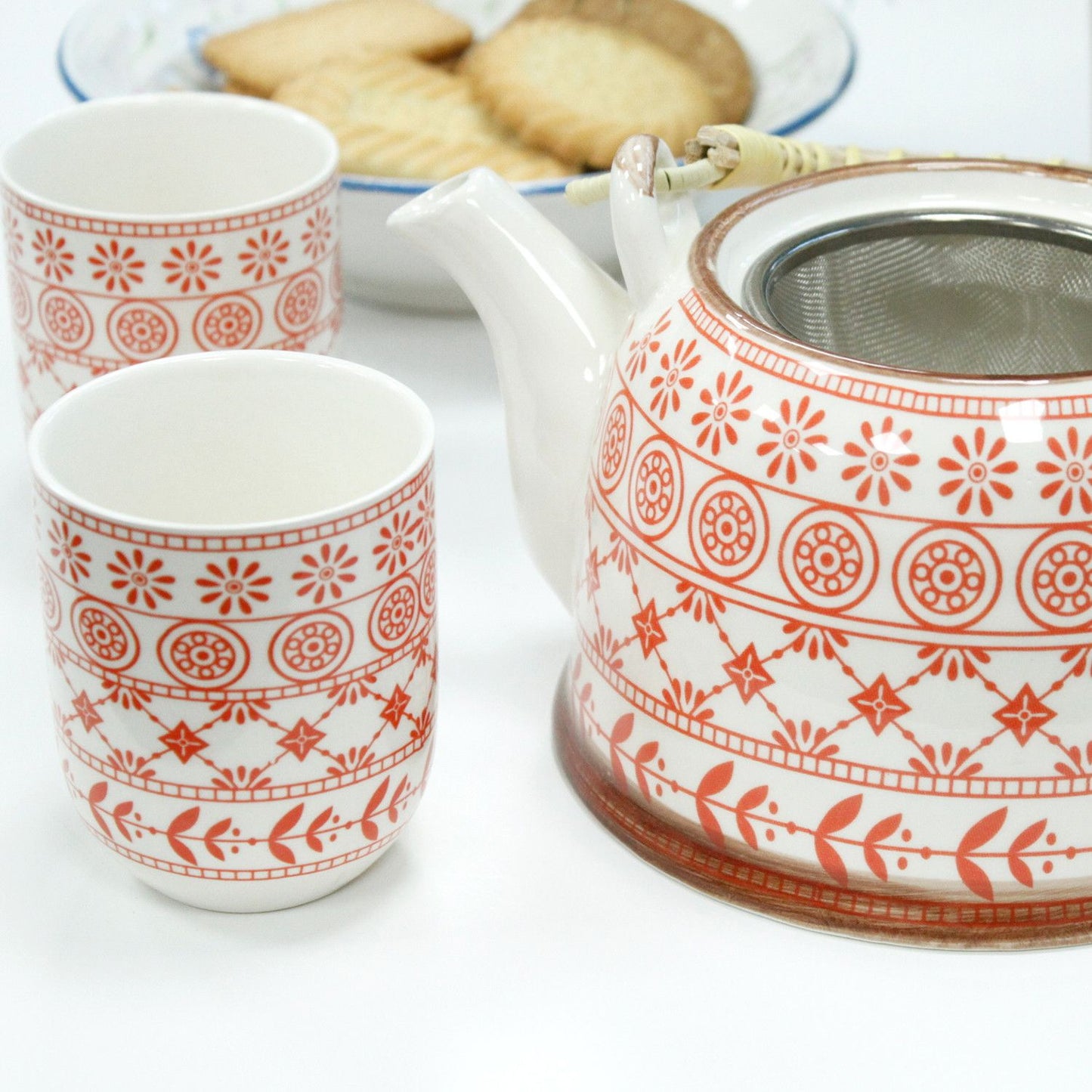 Amber Ceramic Teapot & Tasting Set
