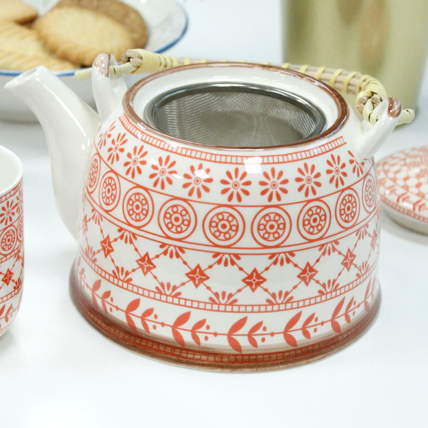 Amber Ceramic Teapot & Tasting Set