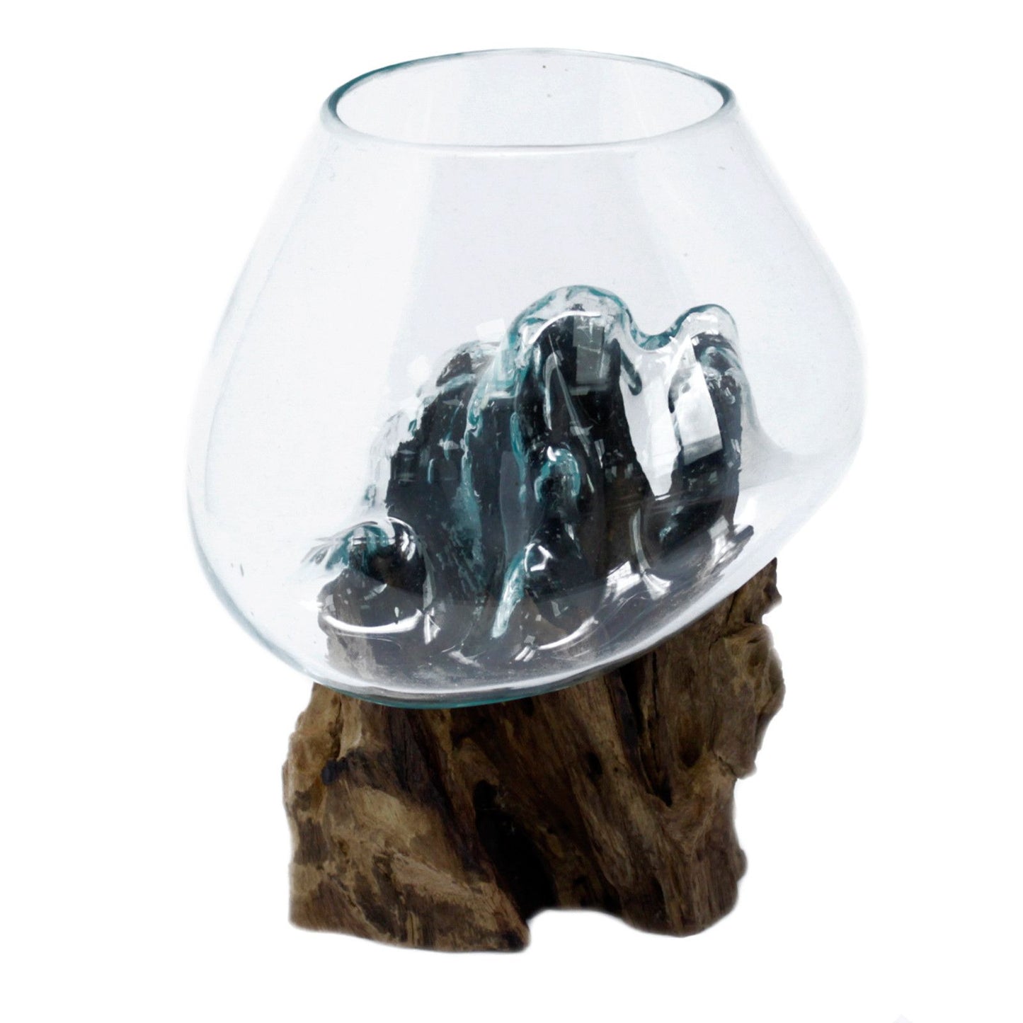 Artisan Molten Glass & Reclaimed Root Large Bowl