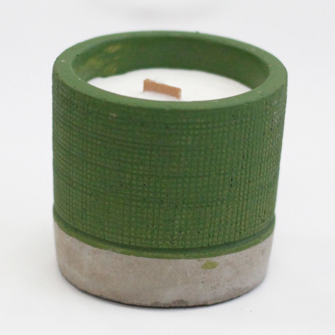 Sea Moss & Herbs Botanical Wood-Wick Candle (Green Concrete Pot)