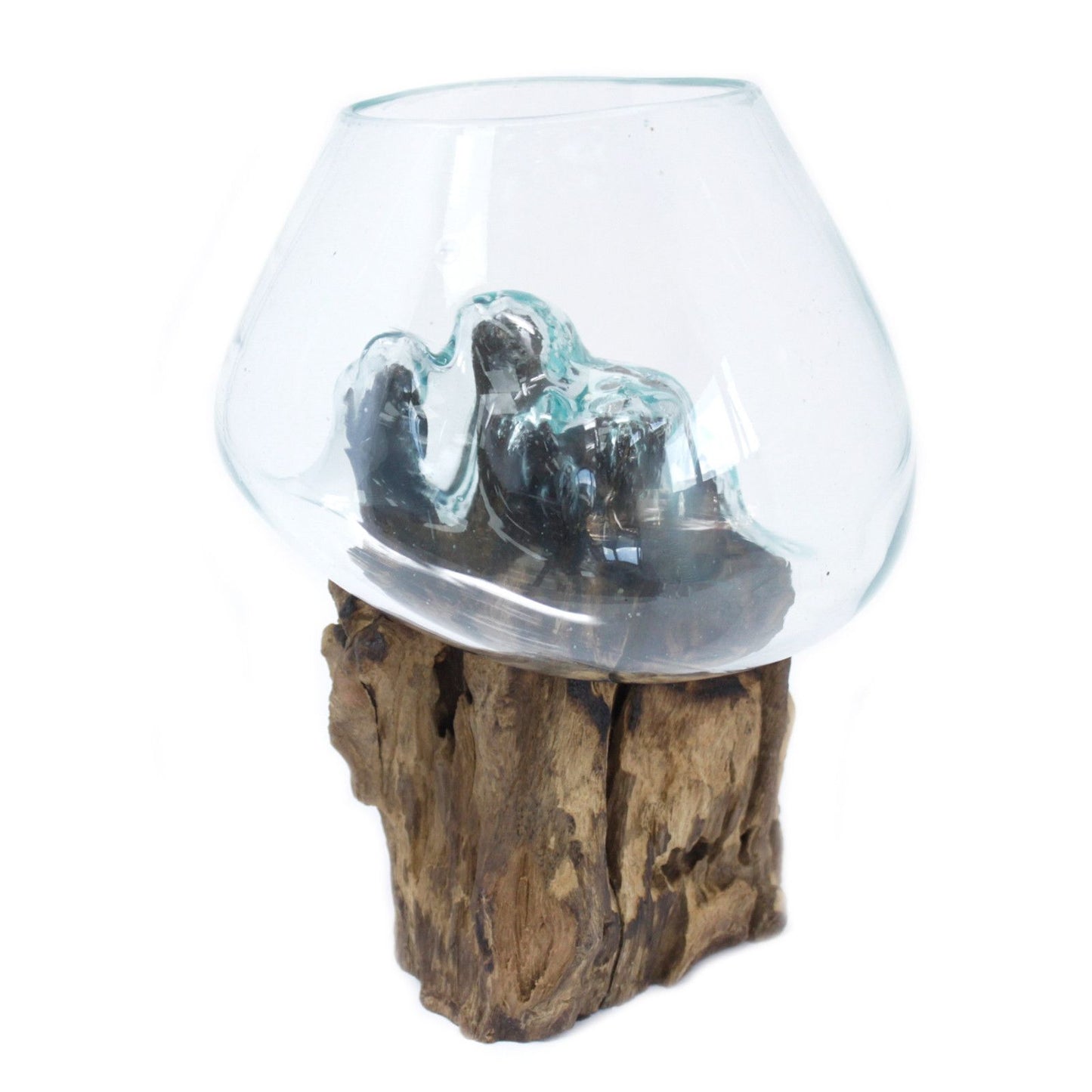 Artisan Molten Glass & Reclaimed Root Large Bowl