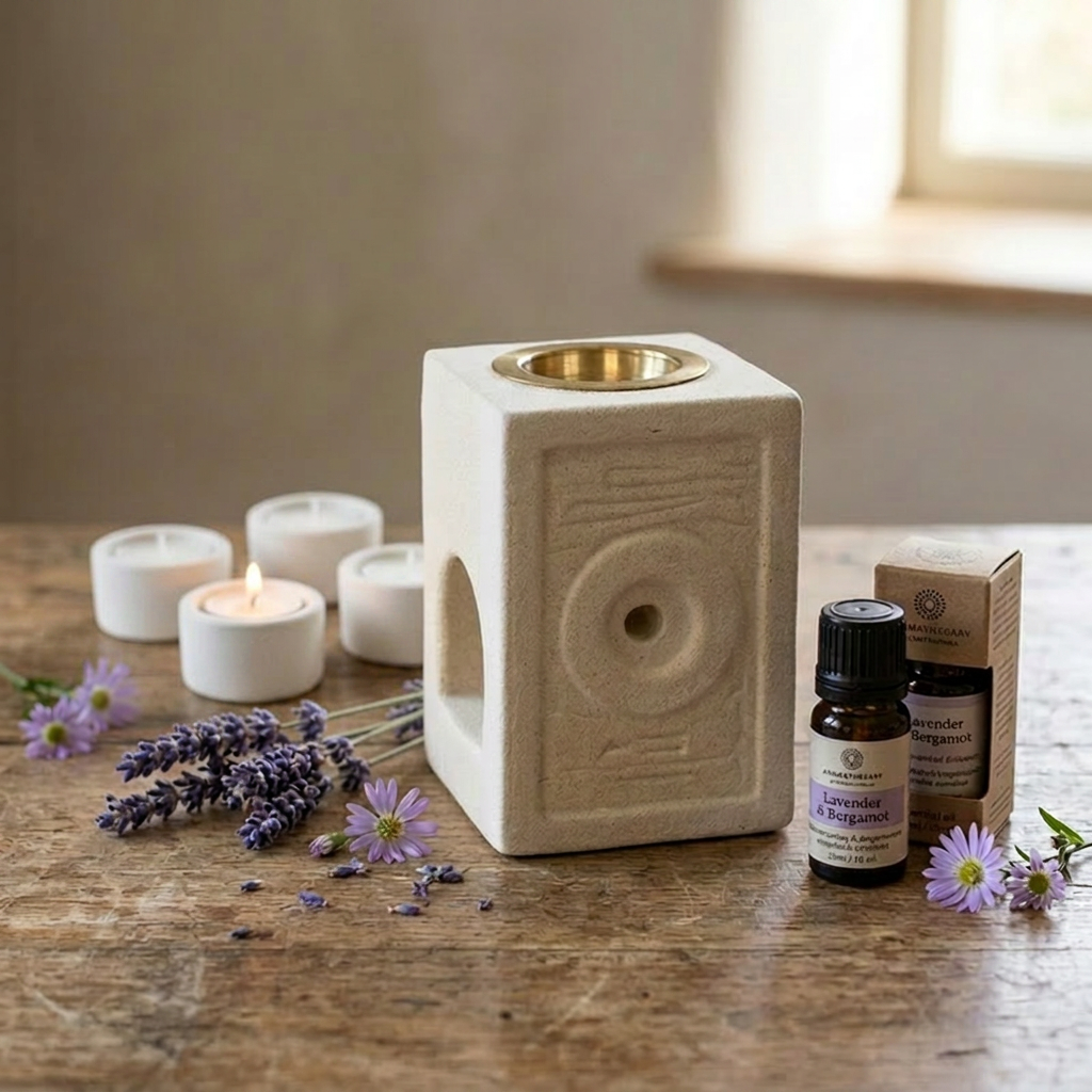 Curated aromatherapy set for home wellness, designed to promote relaxation and calm.